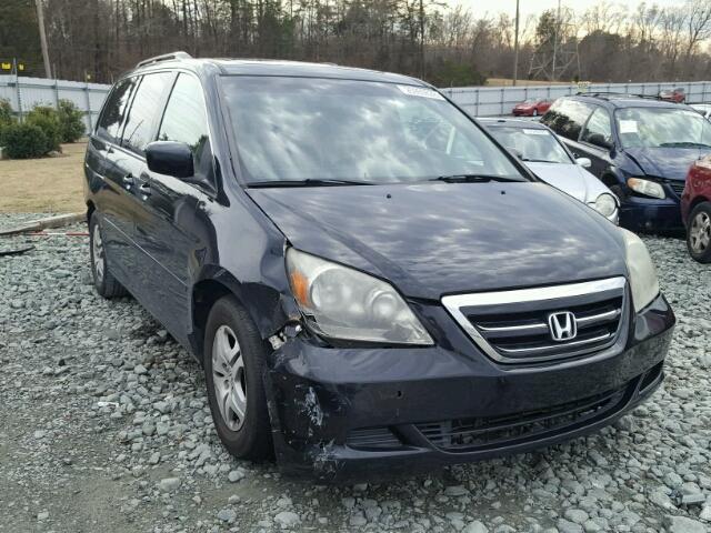 5FNRL38747B124804 - 2007 HONDA ODYSSEY EX BLACK photo 1