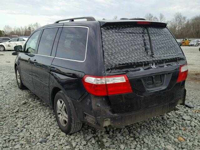 5FNRL38747B124804 - 2007 HONDA ODYSSEY EX BLACK photo 3