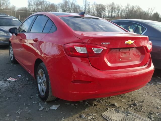 1G1BC5SM4H7152470 - 2017 CHEVROLET CRUZE LS RED photo 3