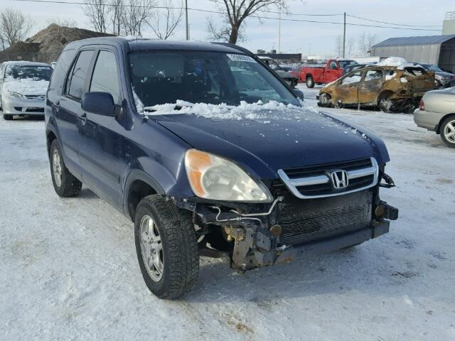 JHLRD78874C809324 - 2004 HONDA CR-V EX BLUE photo 1