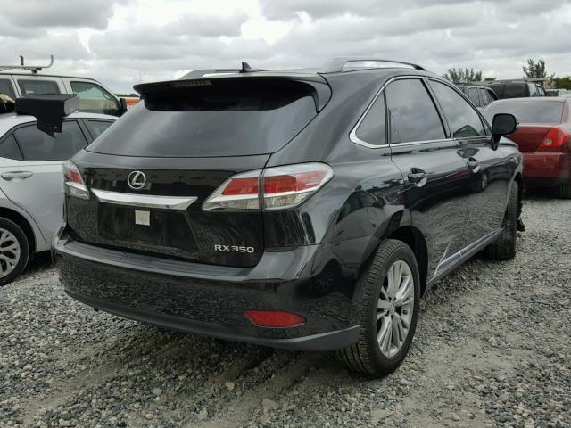 2T2ZK1BA0DC090299 - 2013 LEXUS RX 350 BLACK photo 4