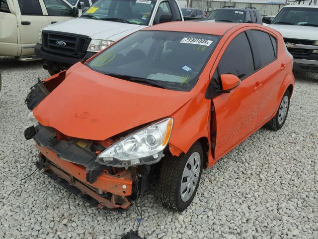 JTDKDTB32D1043180 - 2013 TOYOTA PRIUS C ORANGE photo 2