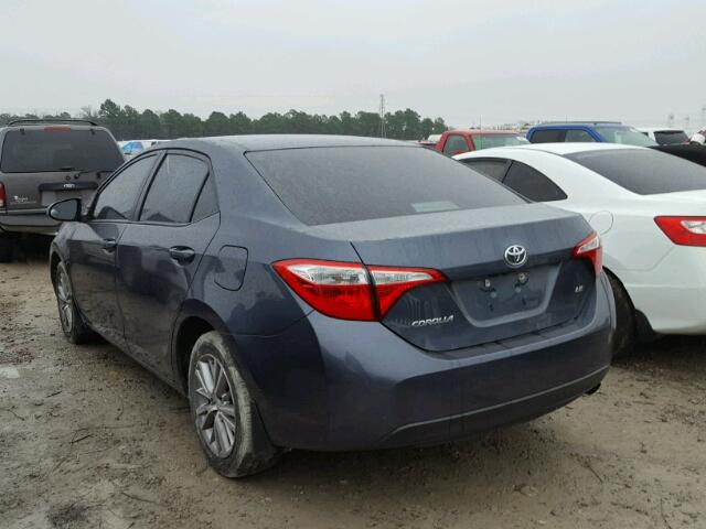 2T1BURHE2EC143997 - 2014 TOYOTA COROLLA L GRAY photo 3