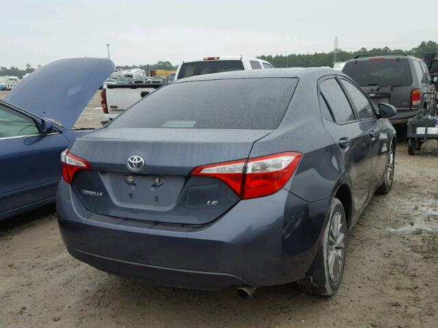 2T1BURHE2EC143997 - 2014 TOYOTA COROLLA L GRAY photo 4