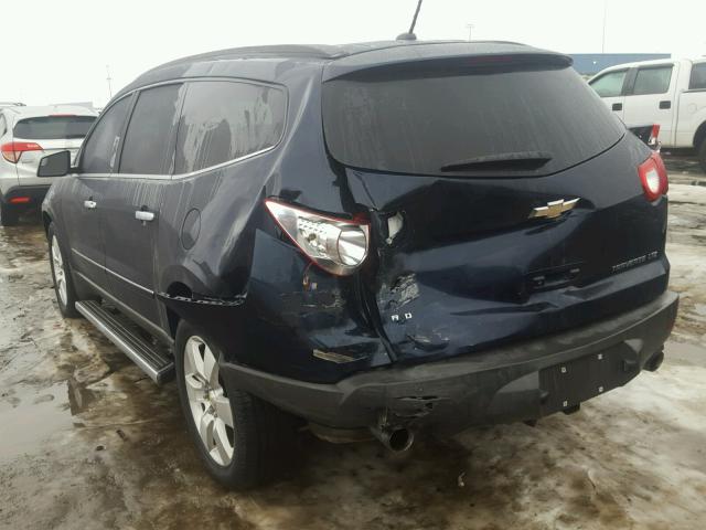 1GNLVHEDXAS123973 - 2010 CHEVROLET TRAVERSE L BLUE photo 3