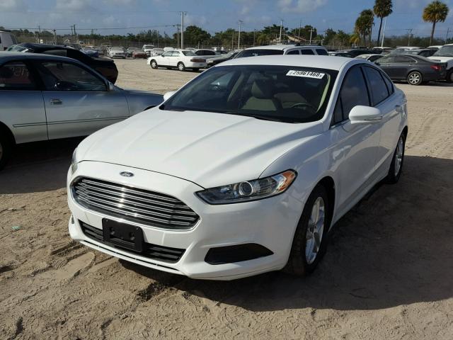 3FA6P0H78ER221673 - 2014 FORD FUSION SE WHITE photo 2