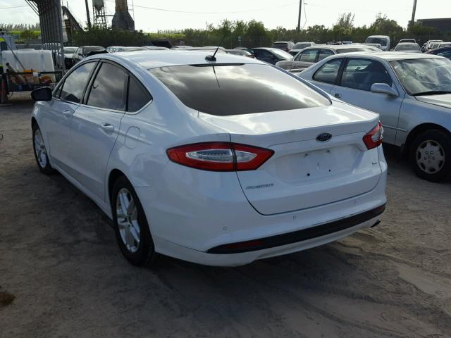 3FA6P0H78ER221673 - 2014 FORD FUSION SE WHITE photo 3