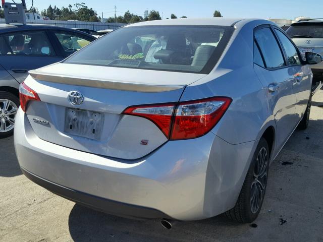 5YFBURHE9EP173885 - 2014 TOYOTA COROLLA L SILVER photo 4