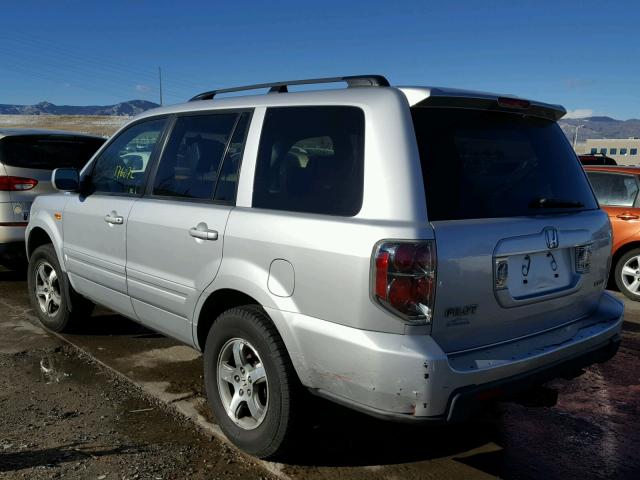 2HKYF18537H510623 - 2007 HONDA PILOT EXL SILVER photo 3