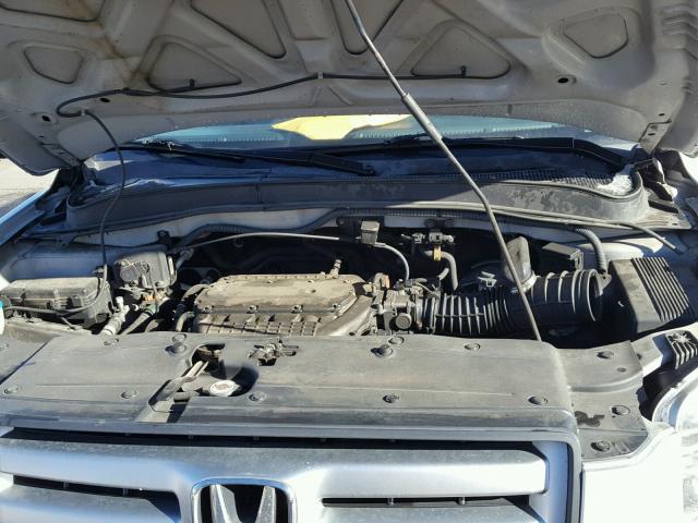 2HKYF18537H510623 - 2007 HONDA PILOT EXL SILVER photo 7