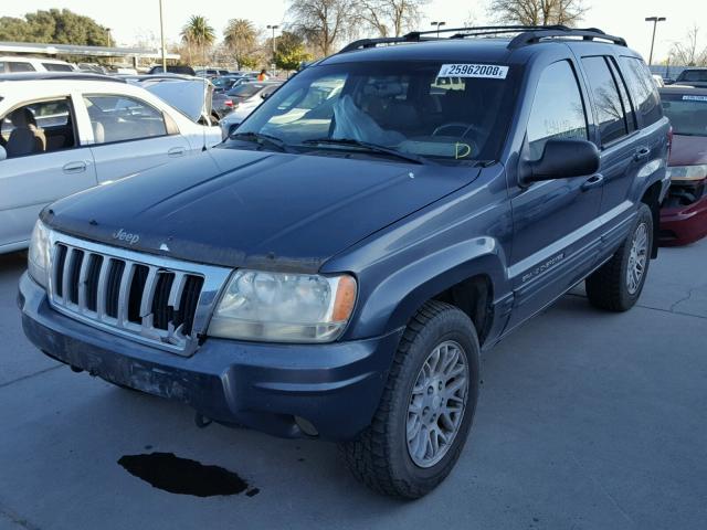 1J8GW58J84C394920 - 2004 JEEP GRAND CHER BLUE photo 2