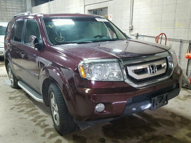 5FNYF4H52BB001017 - 2011 HONDA PILOT EXL MAROON photo 1