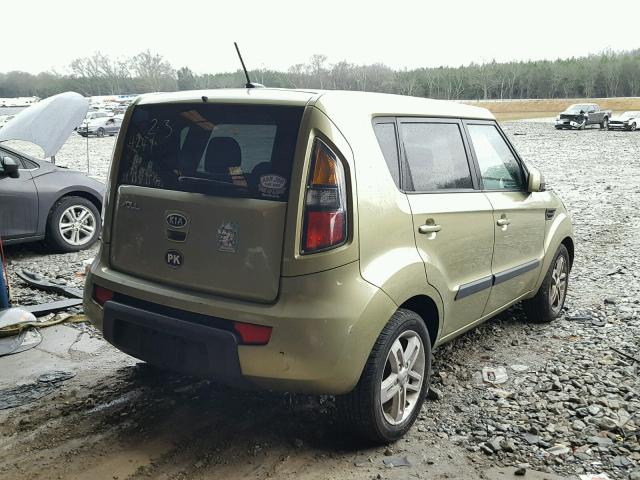 KNDJT2A25B7254241 - 2011 KIA SOUL GREEN photo 4