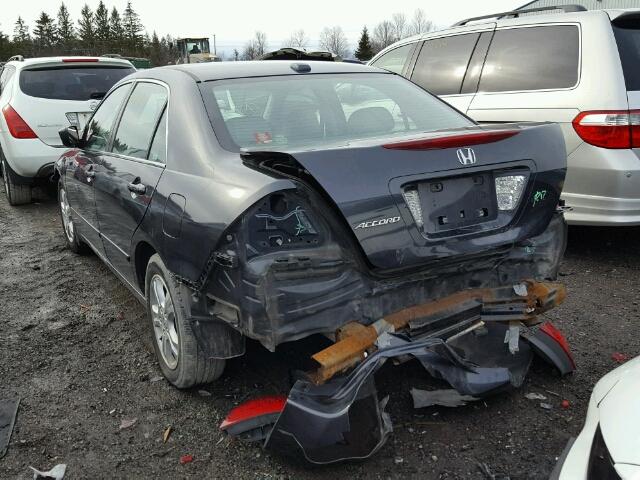 1HGCM56847A192668 - 2007 HONDA ACCORD EX GRAY photo 3