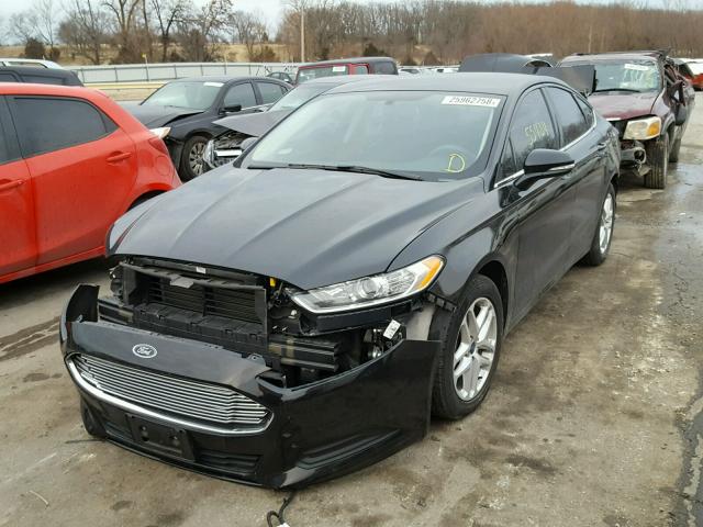 3FA6P0H7XER268400 - 2014 FORD FUSION SE BLACK photo 2