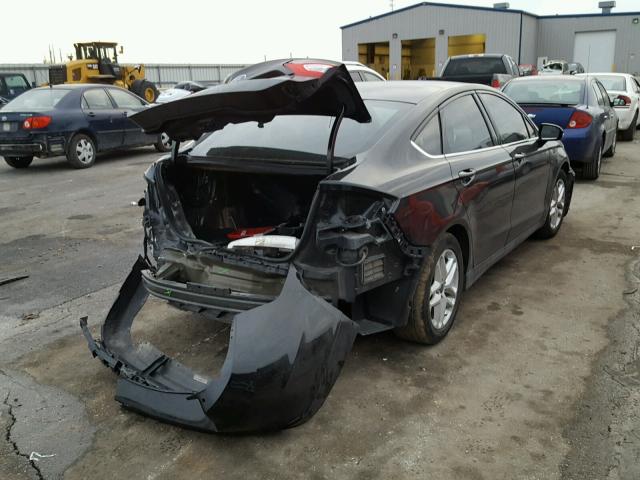 3FA6P0H7XER268400 - 2014 FORD FUSION SE BLACK photo 4