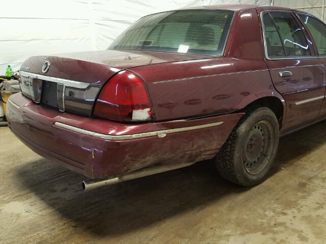 2MEHM75V86X622651 - 2006 MERCURY GRAND MARQ MAROON photo 9