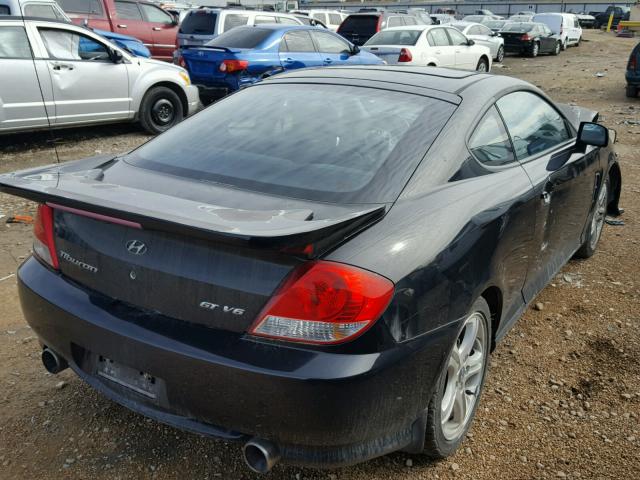 KMHHN65FX5U180815 - 2005 HYUNDAI TIBURON GT BLACK photo 4