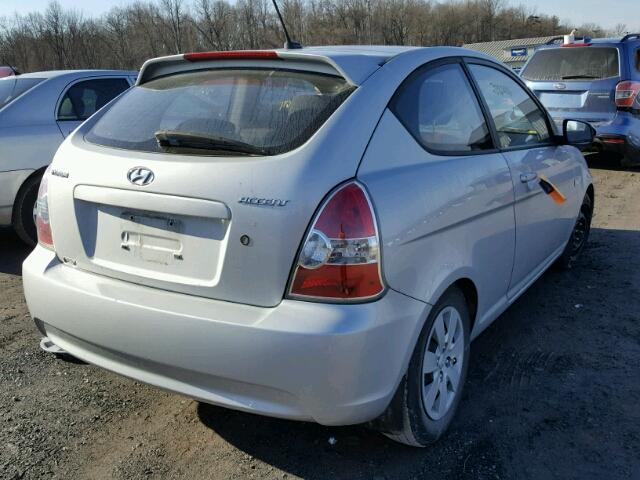 KMHCM3AC2AU180194 - 2010 HYUNDAI ACCENT BLU SILVER photo 4