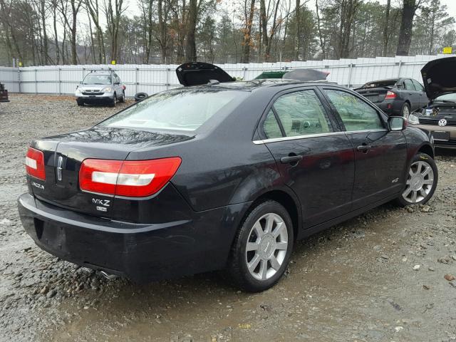 3LNHM28T27R624647 - 2007 LINCOLN MKZ BLACK photo 4