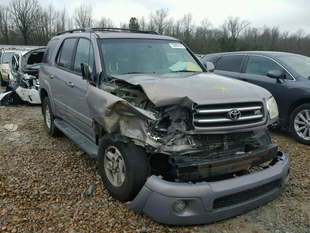 5TDZT38A12S100427 - 2002 TOYOTA SEQUOIA LI GRAY photo 1