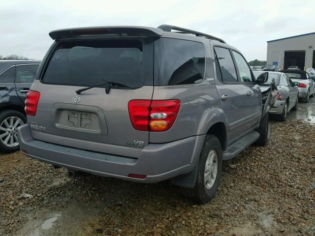 5TDZT38A12S100427 - 2002 TOYOTA SEQUOIA LI GRAY photo 4