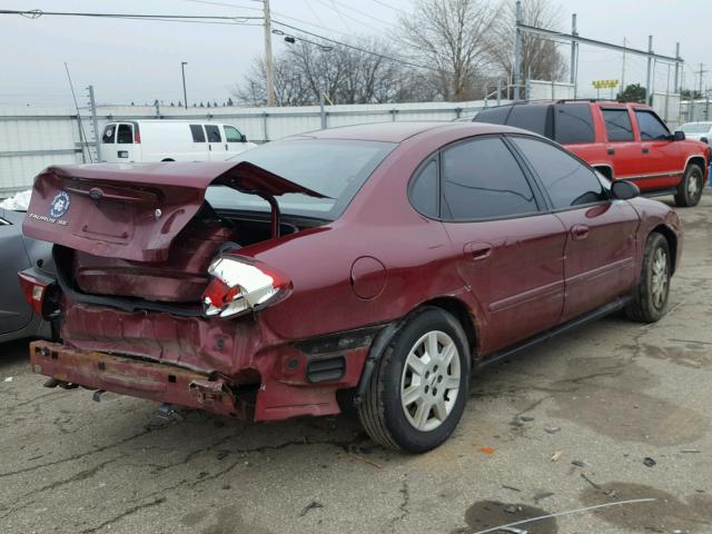 1FAFP53285A284162 - 2005 FORD TAURUS SE MAROON photo 4