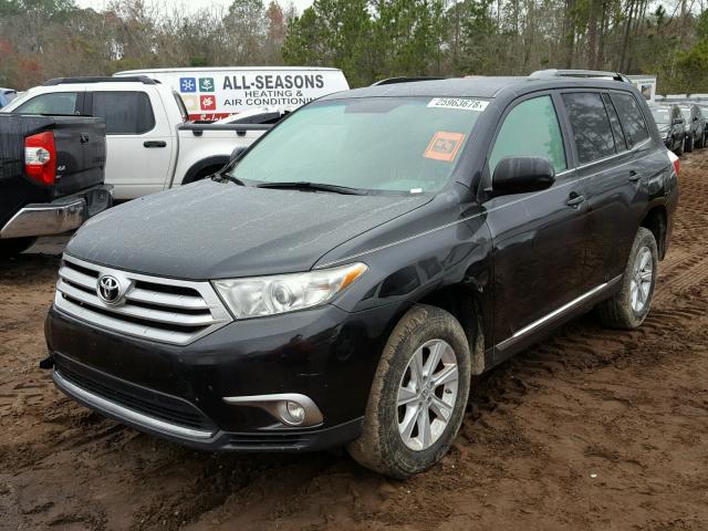 5TDZA3EH0BS009320 - 2011 TOYOTA HIGHLANDER BLACK photo 2