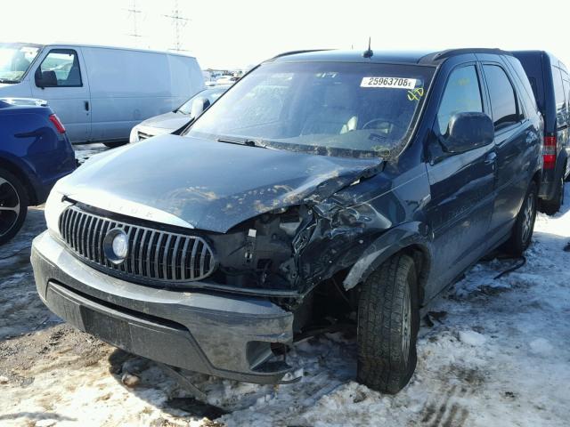 3G5DA03E54S509173 - 2004 BUICK RENDEZVOUS BLUE photo 2