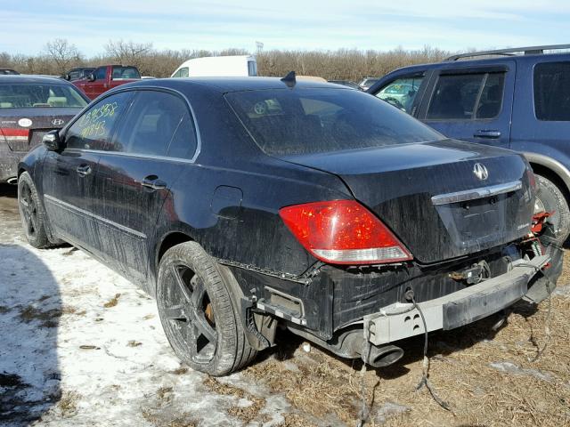 JH4KB16585C009139 - 2005 ACURA RL შავი ფოტო 3