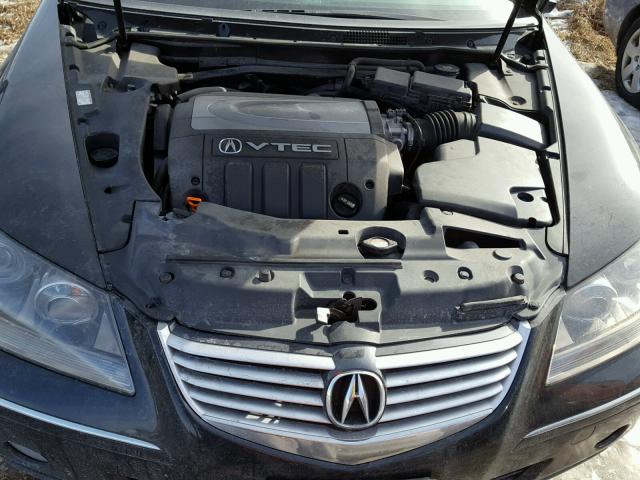 JH4KB16585C009139 - 2005 ACURA RL BLACK photo 7