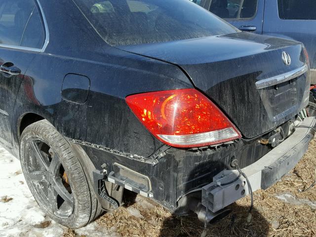 JH4KB16585C009139 - 2005 ACURA RL BLACK photo 9