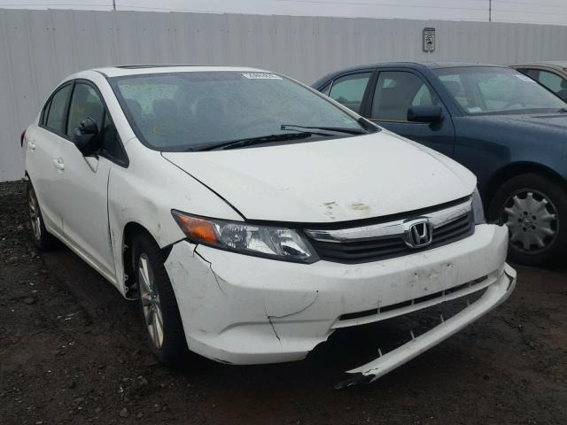 19XFB2F90CE330304 - 2012 HONDA CIVIC EXL WHITE photo 1