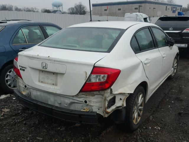 19XFB2F90CE330304 - 2012 HONDA CIVIC EXL WHITE photo 4