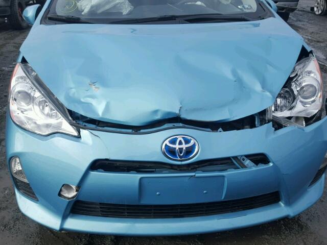 JTDKDTB33D1056746 - 2013 TOYOTA PRIUS C BLUE photo 9