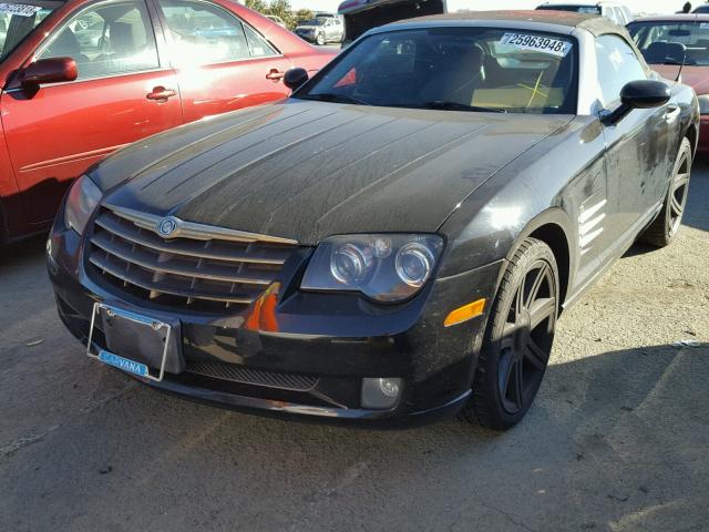 1C3AN65L45X047577 - 2005 CHRYSLER CROSSFIRE BLACK photo 2