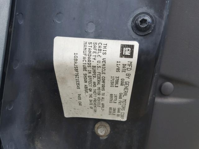 1G8AJ58F76Z153545 - 2006 SATURN ION LEVEL GRAY photo 10