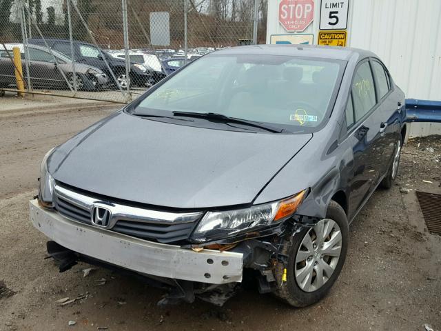 19XFB2F55CE013213 - 2012 HONDA CIVIC LX GRAY photo 2