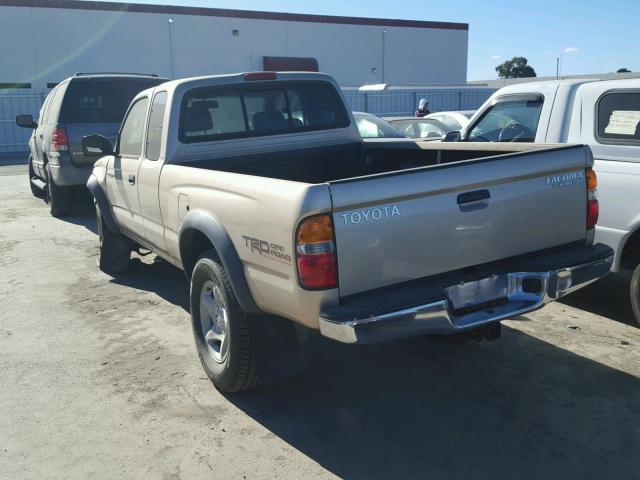 5TESN92N34Z322855 - 2004 TOYOTA TACOMA XTR BROWN photo 3