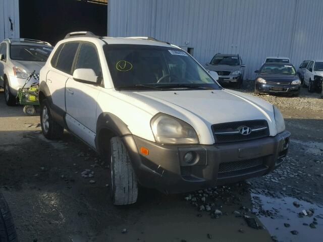 KM8JN72D75U041137 - 2005 HYUNDAI TUCSON GLS WHITE photo 1