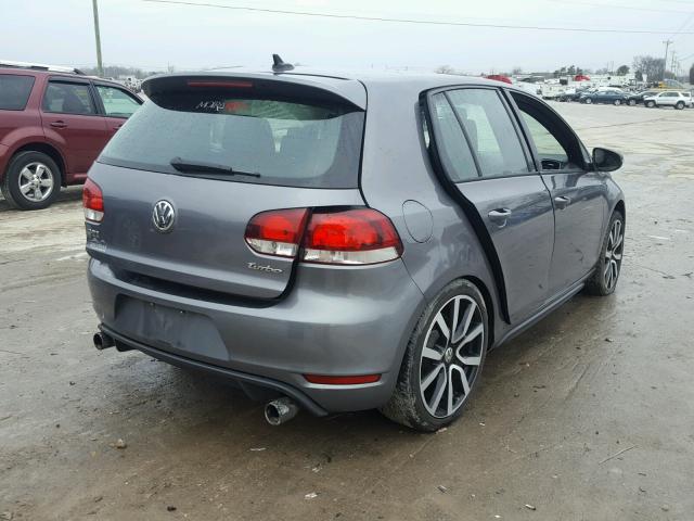 WVWHD7AJ8CW239675 - 2012 VOLKSWAGEN GTI GRAY photo 4