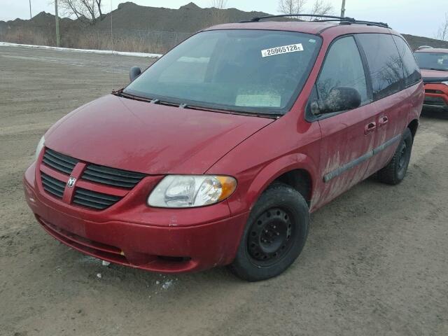 1D4GP45R57B142483 - 2007 DODGE CARAVAN SX RED photo 2