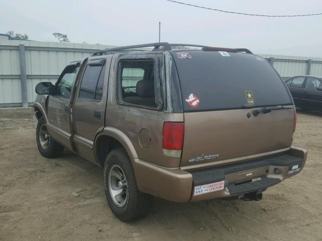 1GNCS13X04K116015 - 2004 CHEVROLET BLAZER BEIGE photo 3