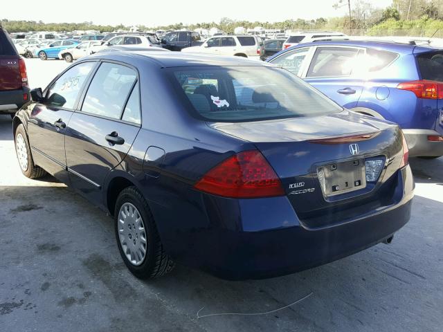 1HGCM56136A109054 - 2006 HONDA ACCORD VAL BLUE photo 3