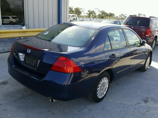 1HGCM56136A109054 - 2006 HONDA ACCORD VAL BLUE photo 4