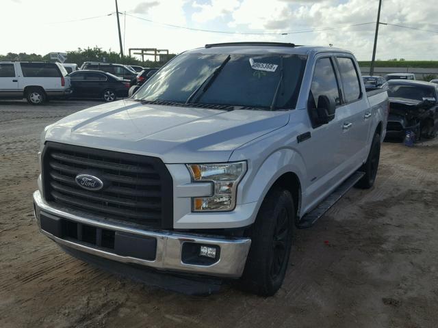 1FTEW1CP6GKD85811 - 2016 FORD F150 SUPER SILVER photo 2