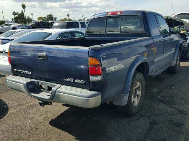 5TBBT44103S430308 - 2003 TOYOTA TUNDRA ACC BLUE photo 4