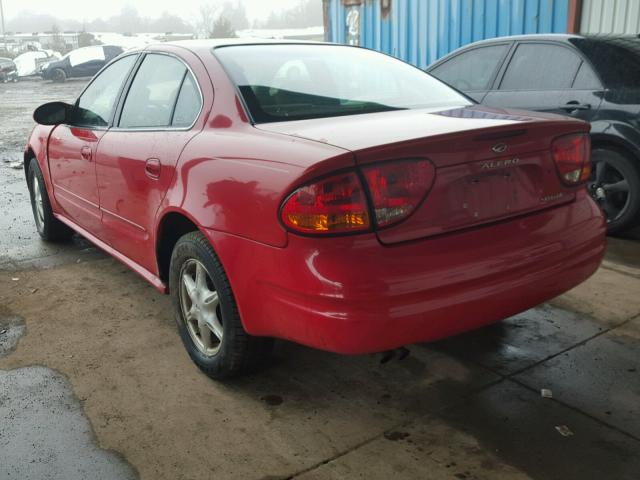 1G3NL52T41C103598 - 2001 OLDSMOBILE ALERO GL RED photo 3