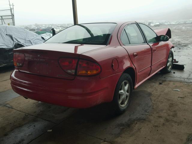 1G3NL52T41C103598 - 2001 OLDSMOBILE ALERO GL RED photo 4