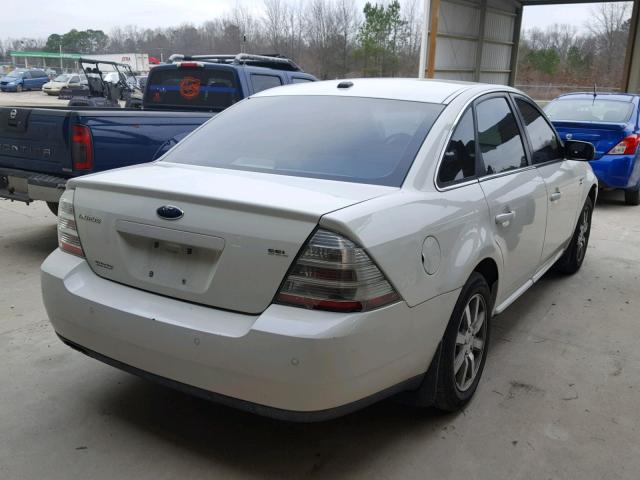 1FAHP24W49G113890 - 2009 FORD TAURUS SEL WHITE photo 4